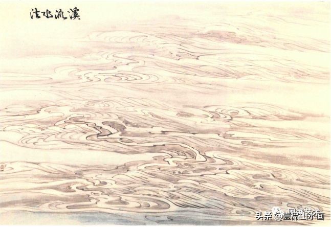 远山近水山水画,山水画的水怎么画