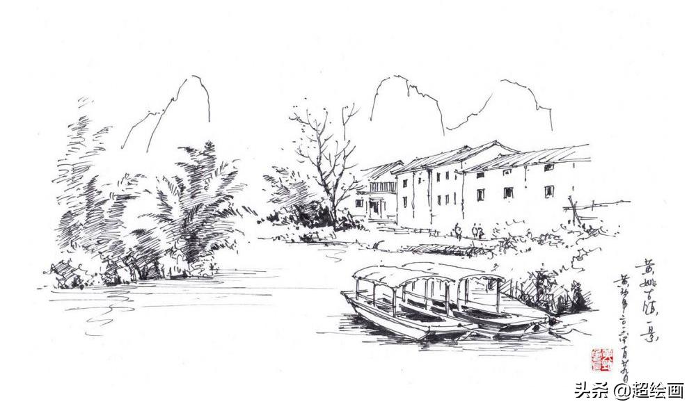 十大顶级钢笔画速写,钢笔速写100幅图片