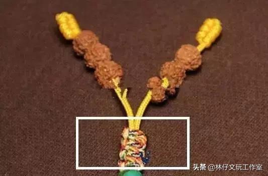 佛珠手串中间绳结打法,小佛珠手串怎么穿绳打结
