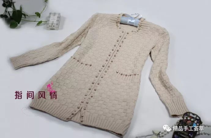 春秋“小香风”时尚开衫外套的织法图解