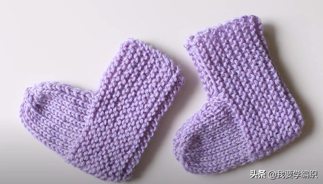 1-3岁袜子毛线编织法,最简单的针织毛线袜子教程