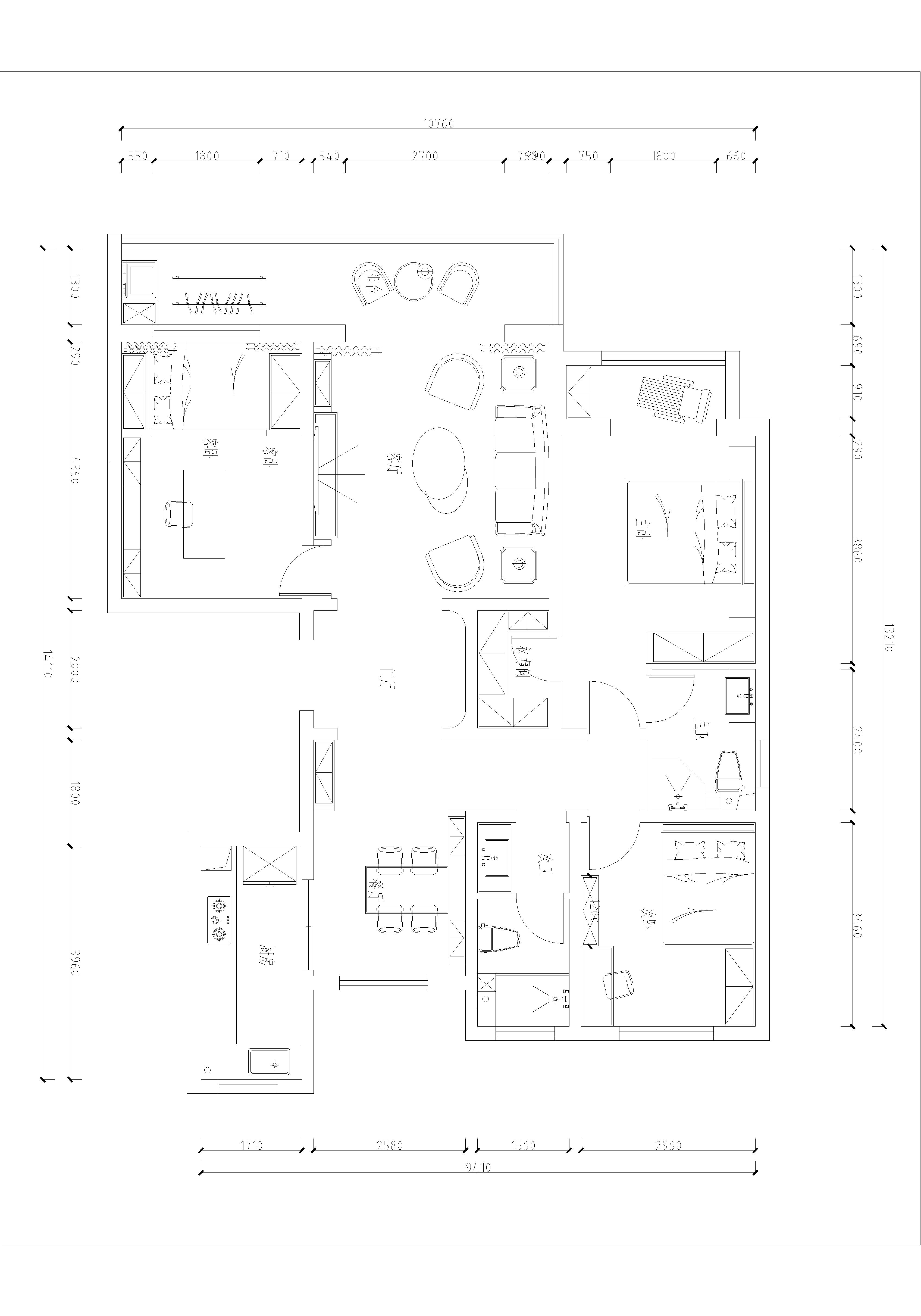唐宫装修风格,晋江市173平米轻奢风格装修效果图