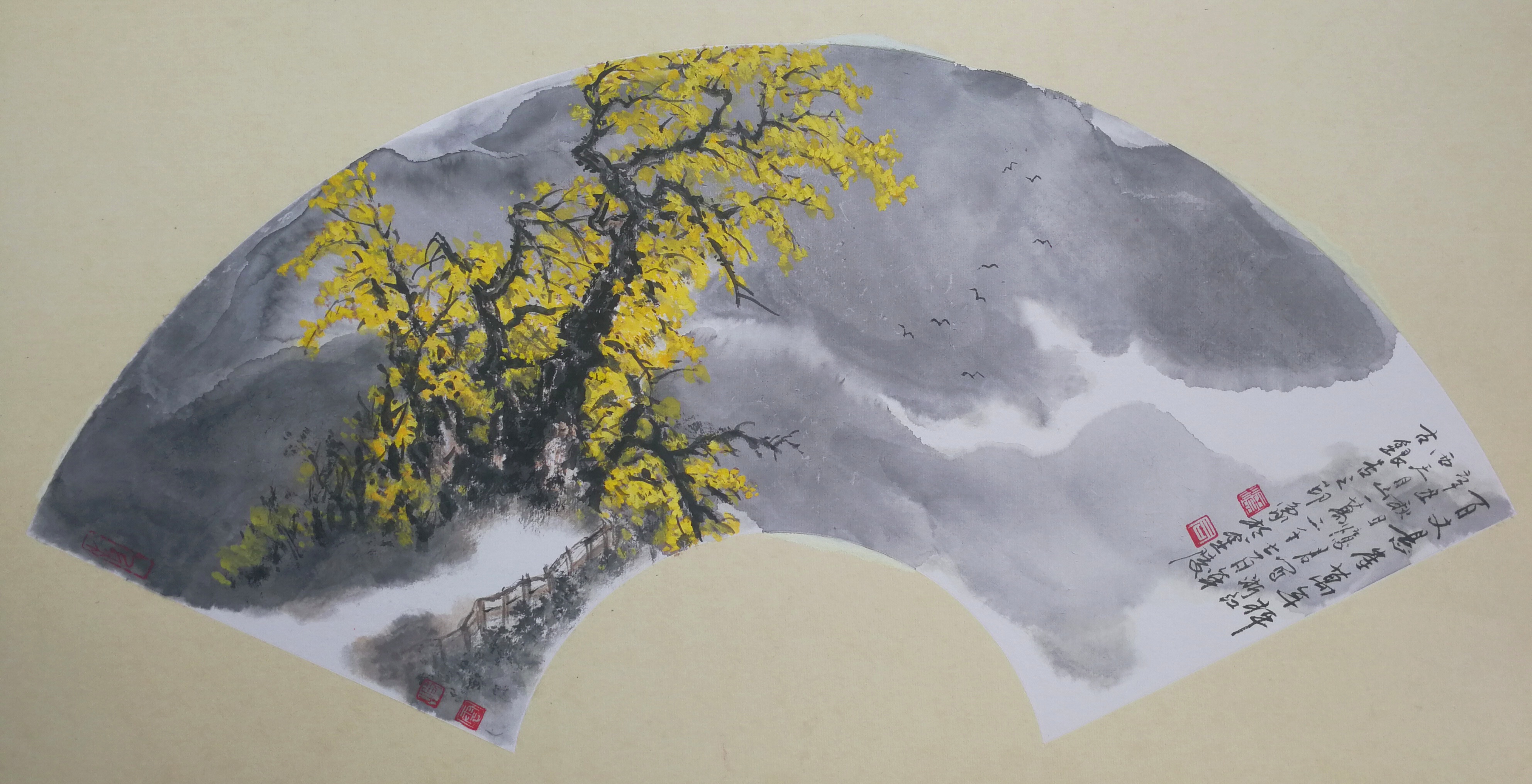 忆君银杏作品欣赏,忆君银杏画