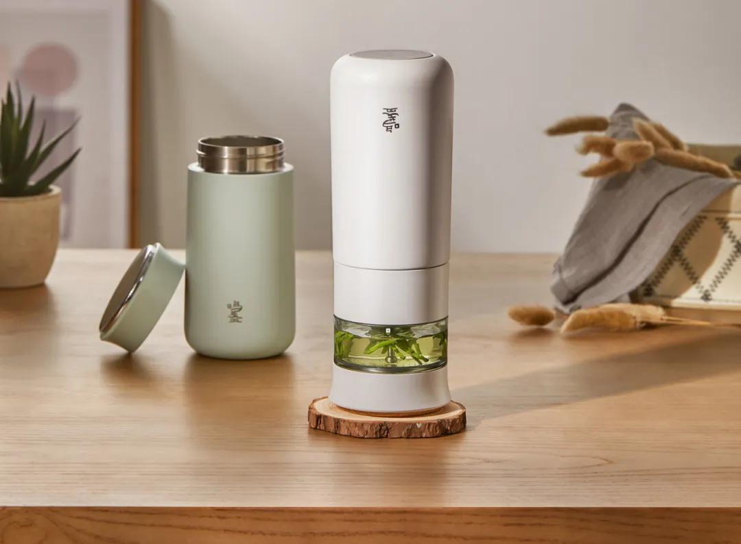 保温杯独立茶仓一键开盖,独立茶仓保温杯可爱