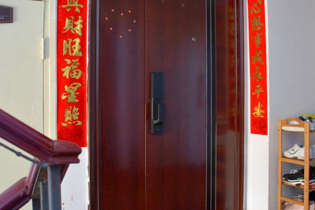 半自动指纹锁直插式锁芯,指纹锁小米最新款