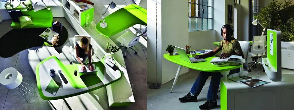 夏日“绿”调丨听说这种色系的办公室，让人不想下班