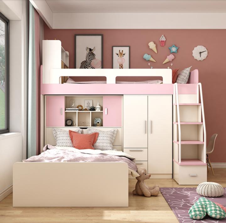 儿童高低床小户型卧室布置效果,小户型搞个阁楼床