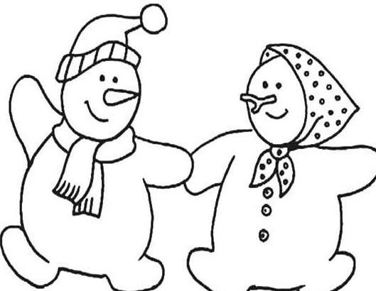 有关冬天的简笔画雪人,冬天雪人的简笔画卡通可爱