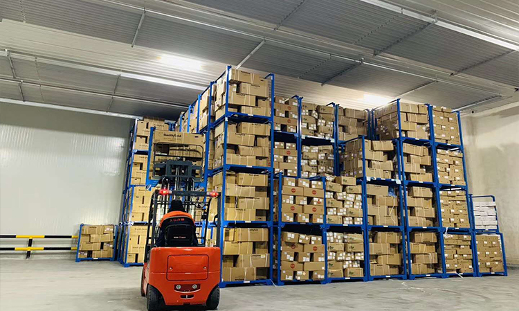 冷库堆垛折叠货架,冷库堆垛架整体式货架