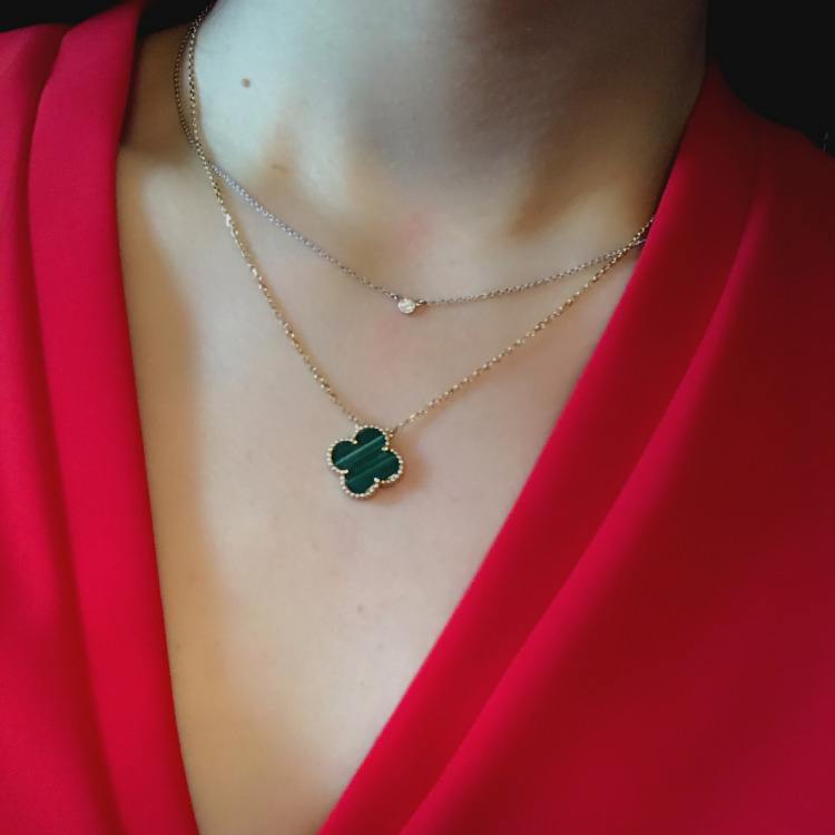 vca梵克雅宝四叶草项链什么价格,vca梵克雅宝项链四叶草女士