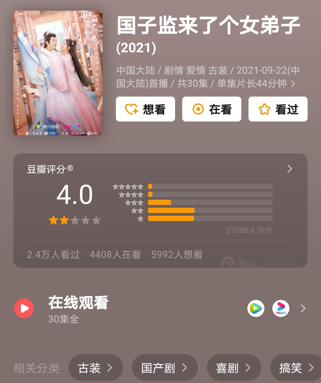 国子监来了个女弟子为何评分低,国子监来了个女弟子结局好坏