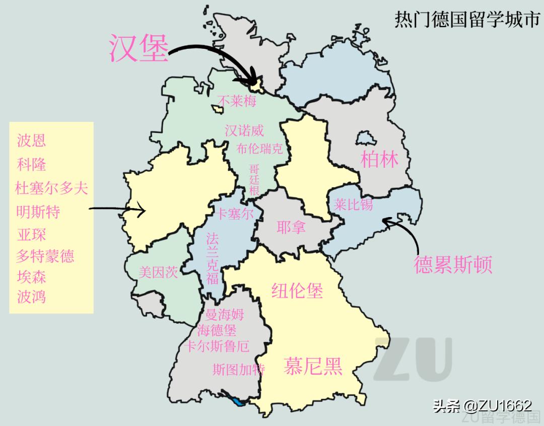 德国各地区学校,德国各州有哪些