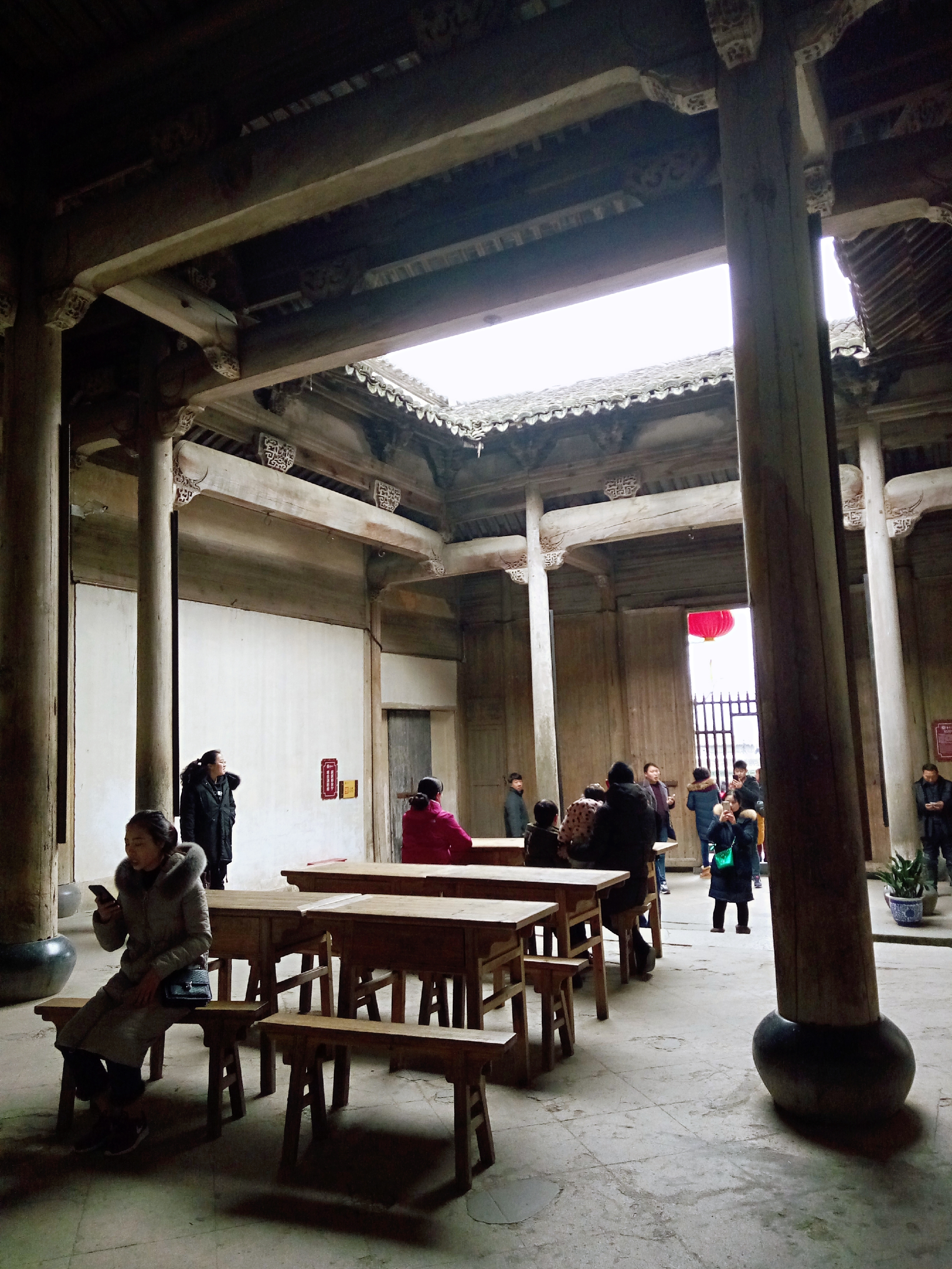 徽派村落宏村风景,山为牛头树为角的意思