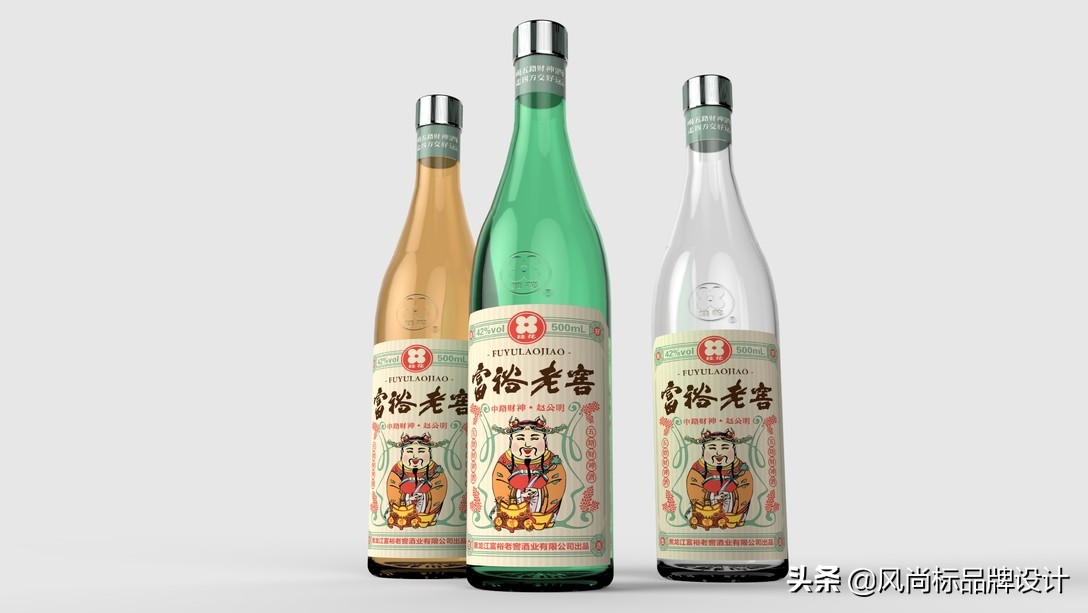 五路财神布置图片,茅台福喜天下五路财神套装酒