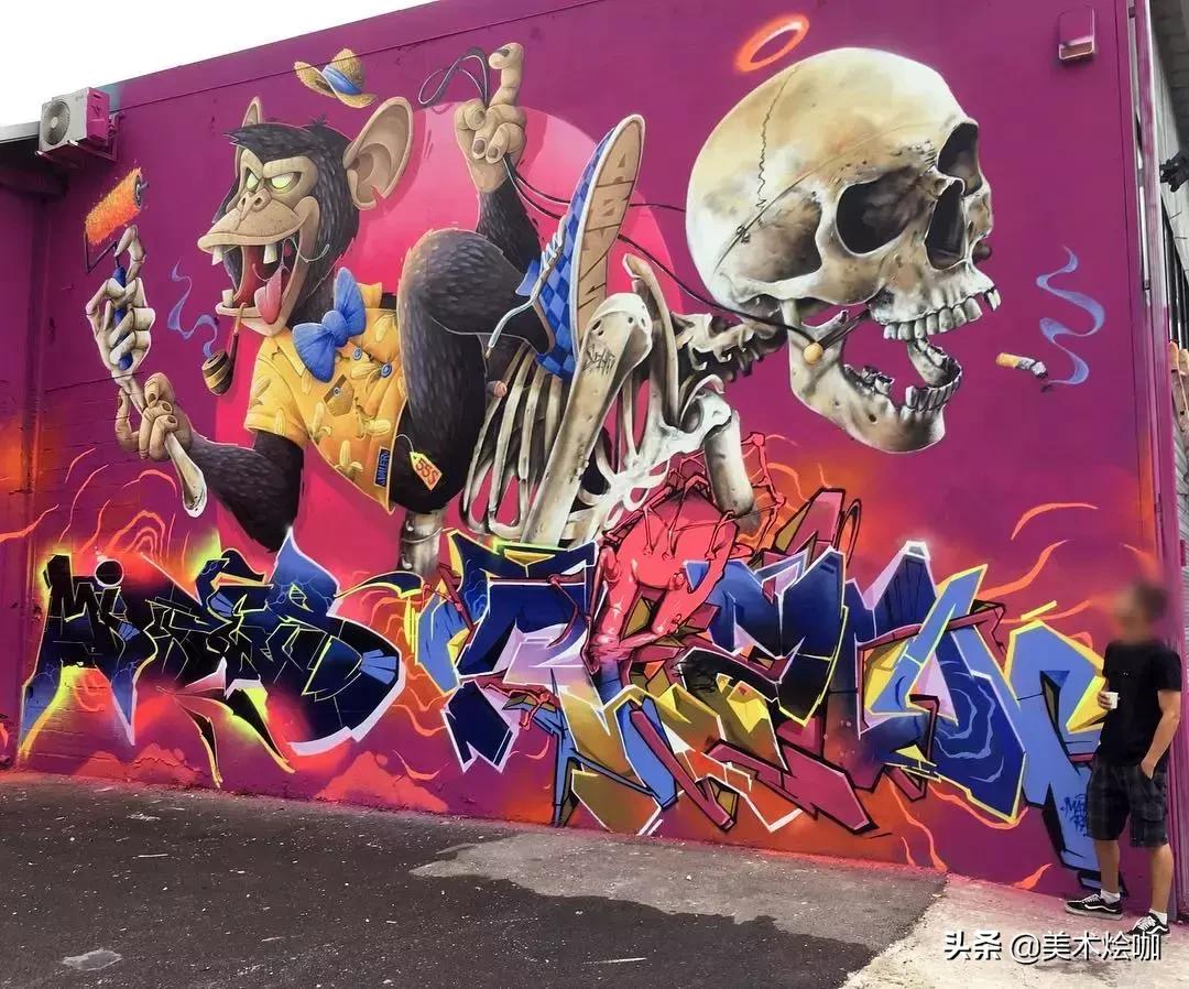 极具张力的墙绘作品,简单3d创意墙绘大全