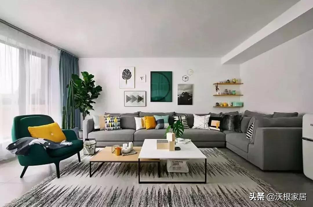 120平方三室一厅房子北欧风格,北欧风婚房布置效果图大全