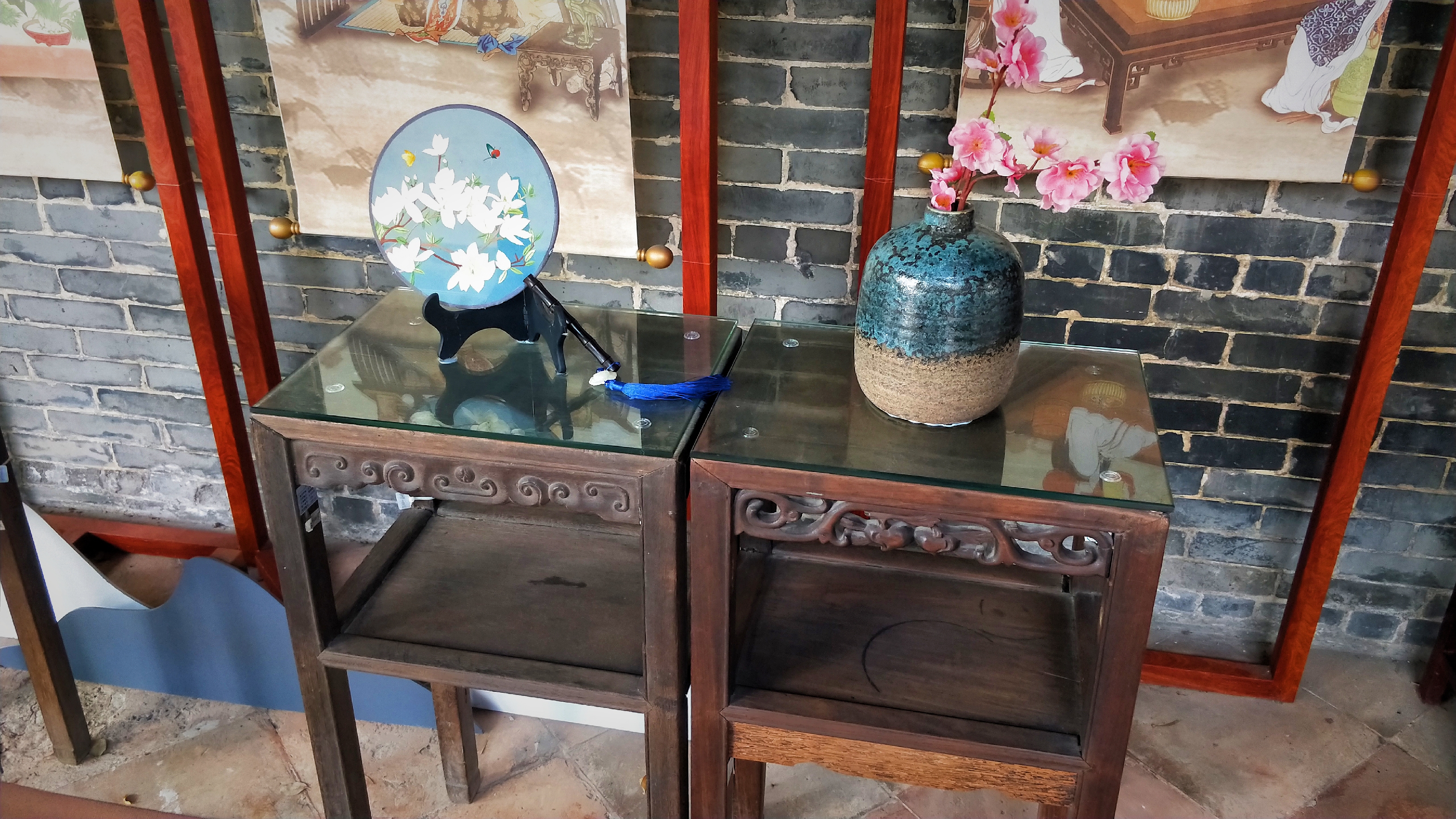 羊城八景彩色玻璃,顺德清晖园羊城八景图片