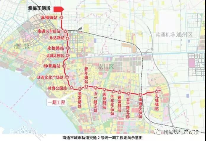 南通地铁2号线票价,南通地铁2号线一期工程