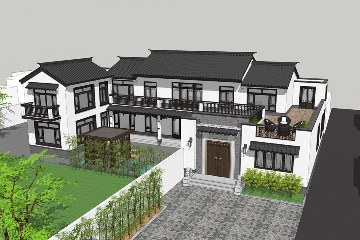 20套最全中式四合院大全,最经典的中式两层四合院