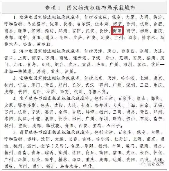 湖南衡阳物流港规划,衡阳物流枢纽最新规划