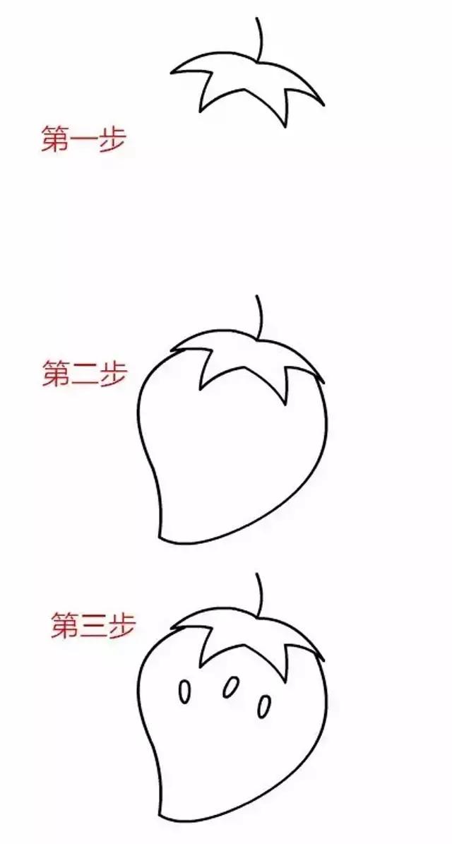 100种水果简笔画图片大全大图,儿童简笔画入门水果0-3岁