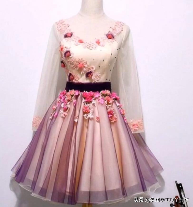 布艺拼接格子裙子,蕾丝拼贴连衣裙