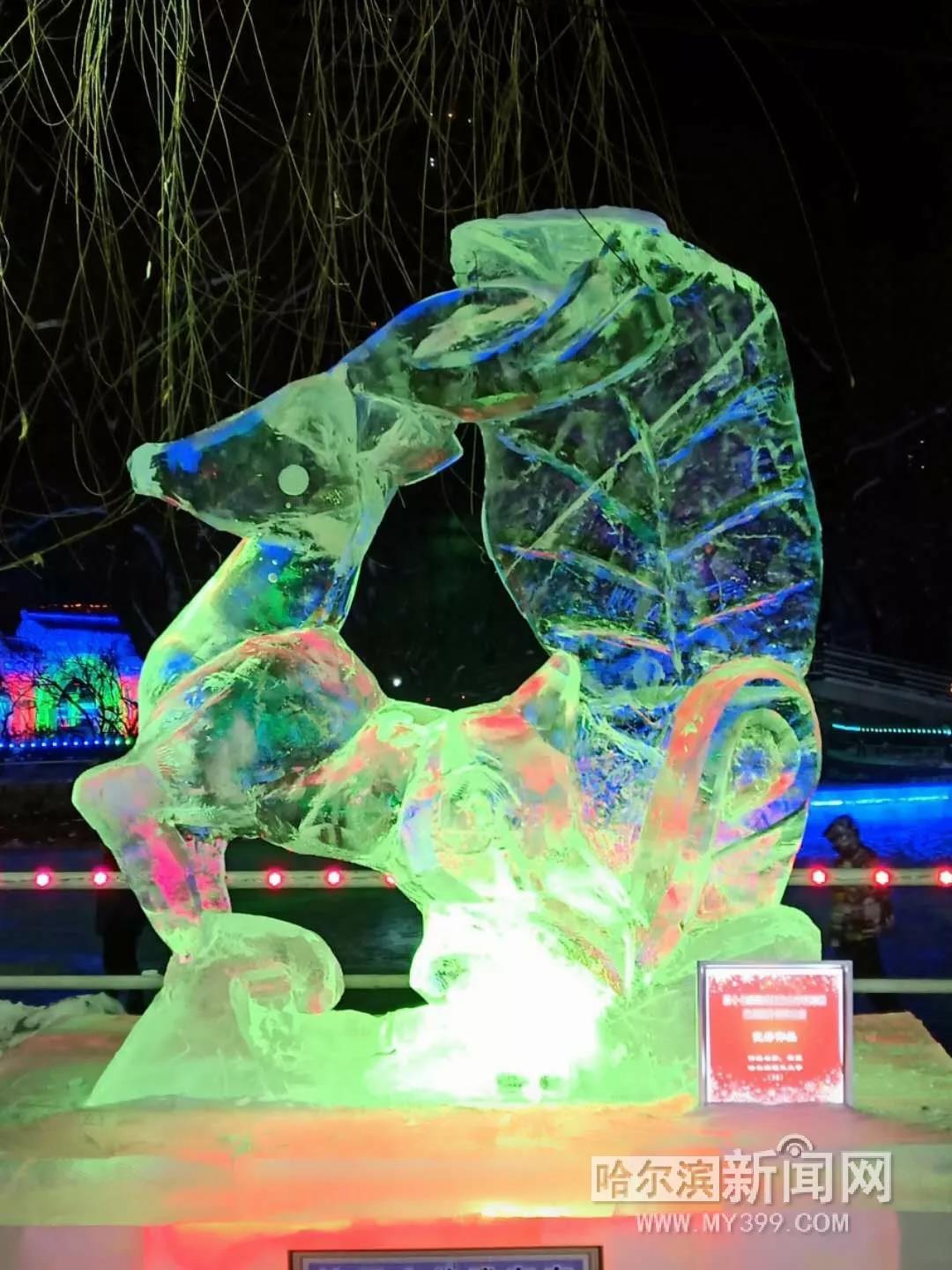 哈尔滨兆麟公园冰灯免费开放时间,哈尔滨第一届冰灯游园图片