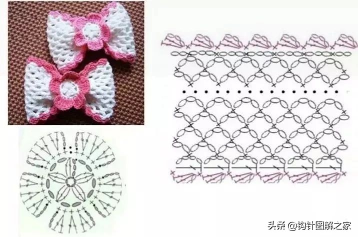 钩针蝴蝶结教程全过程,钩针蝴蝶结图解大全视频