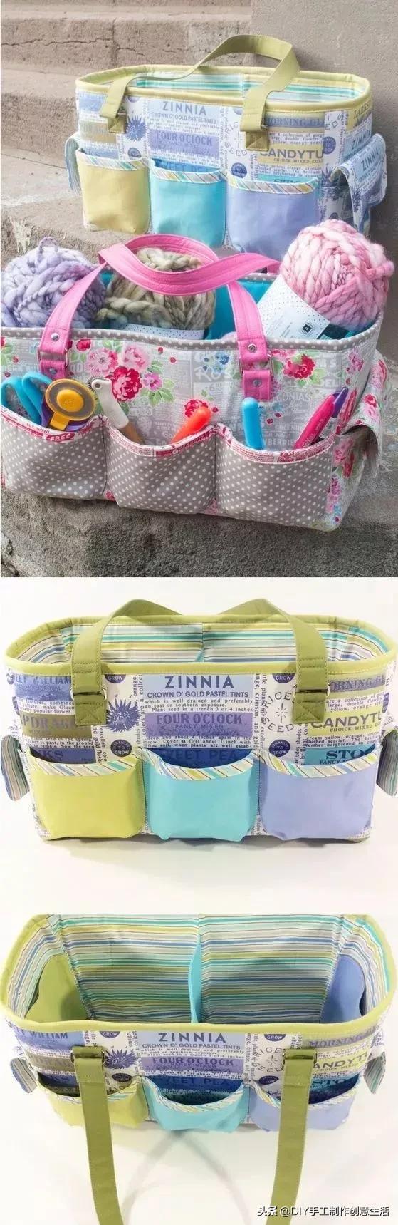 布艺收纳整理包,布艺收纳包制作教程