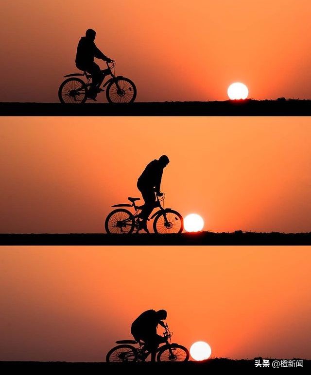 超强日落照，将太阳当足球踢？自学成才的摄影师