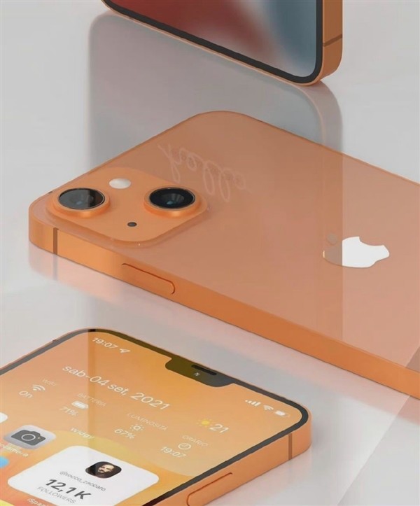 iphone13日落金玫瑰金对比,iphone13落日色