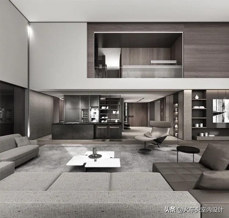 80款挑空客厅设计,大宅就该有这气势