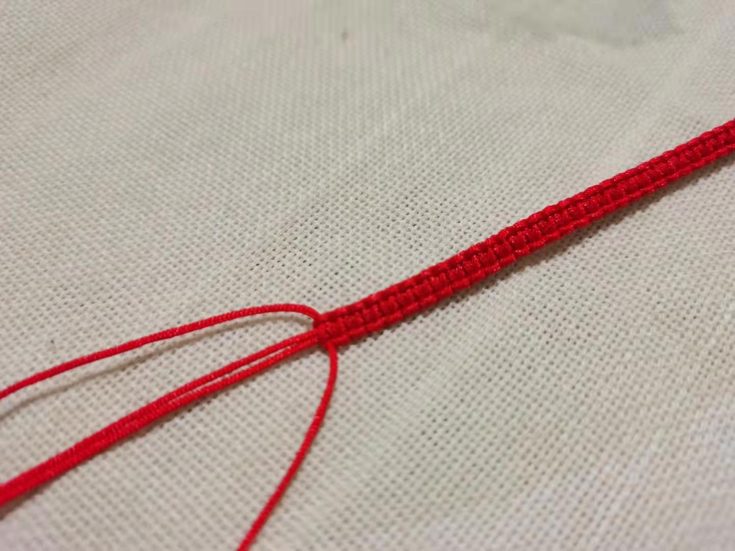 细手绳编转运珠手绳教程,红绳转运珠编绳教程