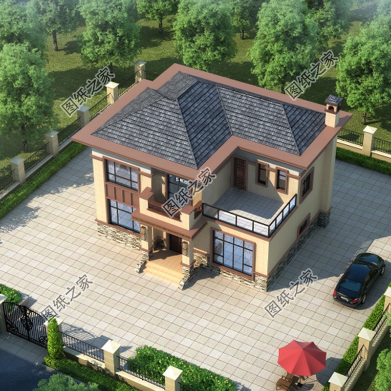 三款带烟囱的漂亮别墅，袅袅炊烟，重回儿时的记忆