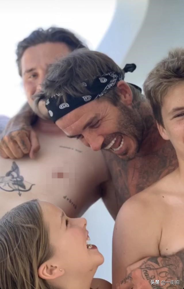 老贝贝嫂,贝克汉姆全家度假