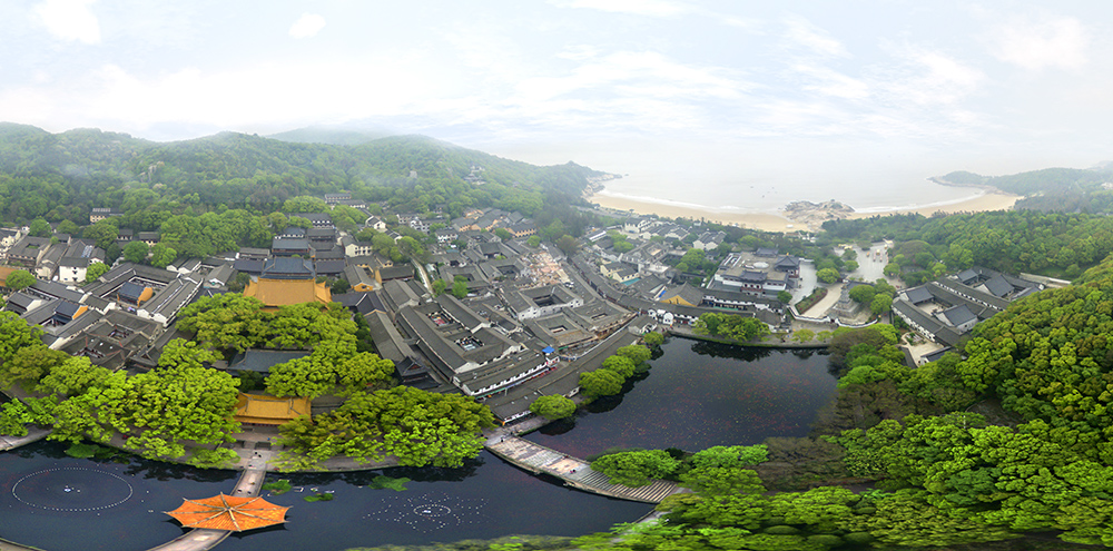 探寻古建筑视频,普陀山梵音古洞建筑风格