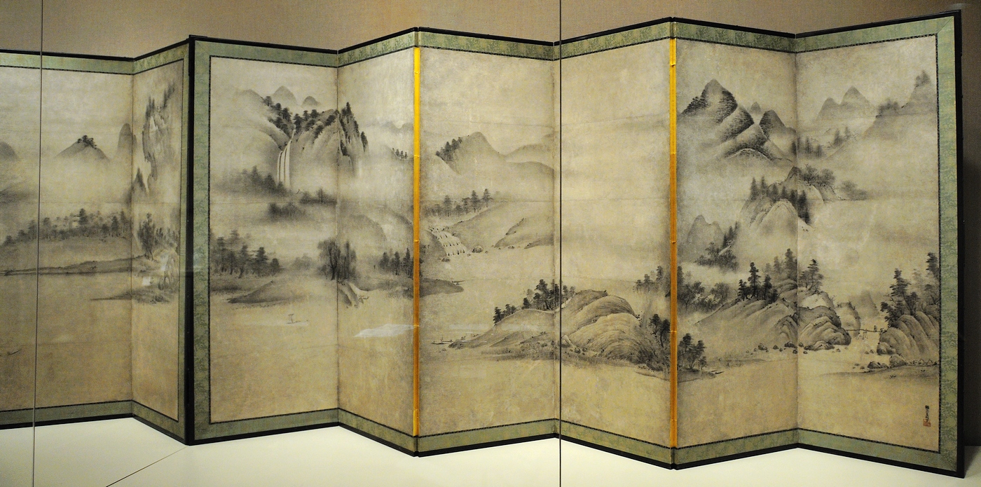 日本画家浮世绘一帆风顺风景画,日本画家张大千