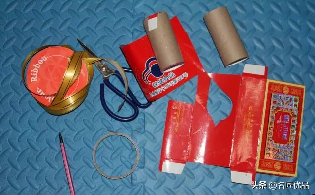 元旦手工彩纸鞭炮,元旦节手工鞭炮