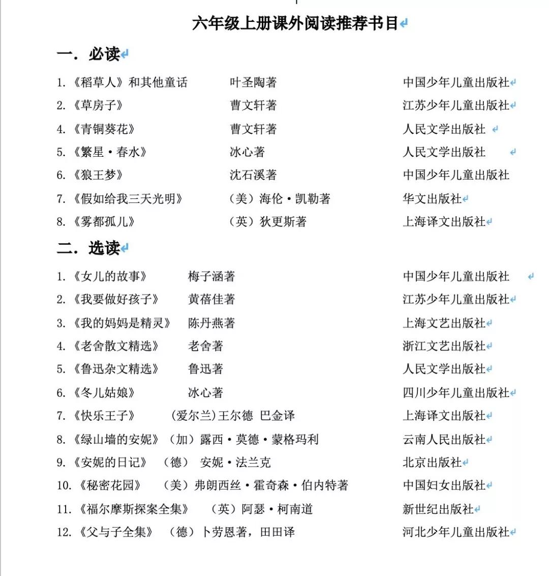 小学语文课外知识大全试卷,小学语文必刷题试卷答案