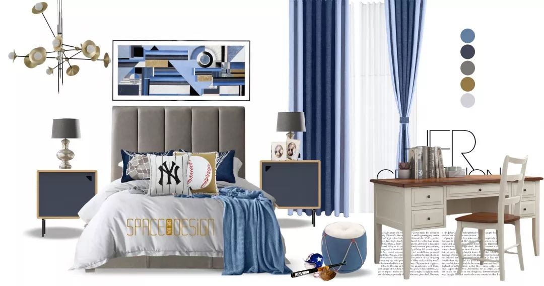 『黛壹软装』男孩房里的玩心与童趣