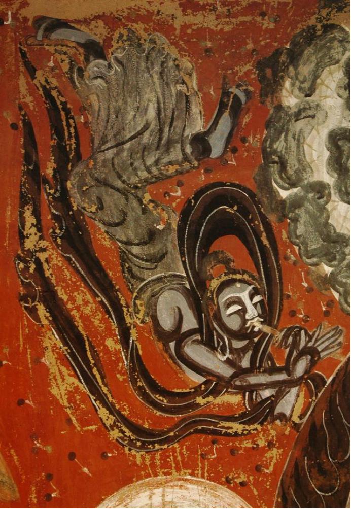 敦煌428窟介绍,敦煌329窟壁画飞天图