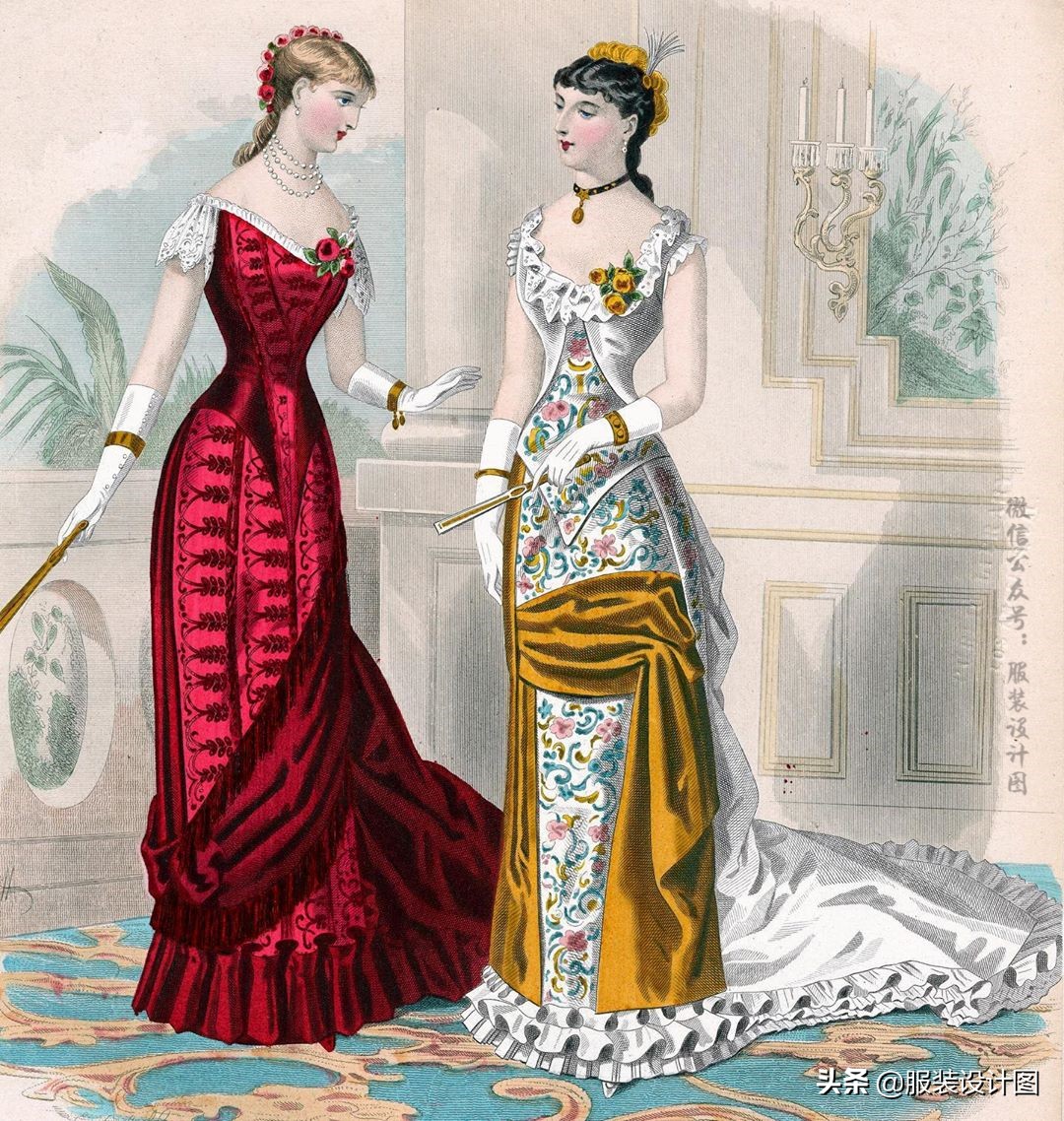 洛可可风格服装设计,服装设计巴洛克宫廷风图