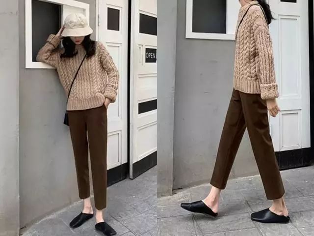 高端大气冬季毛呢裤高个子穿气质,冬天穿九分毛呢裤该怎么搭配鞋子