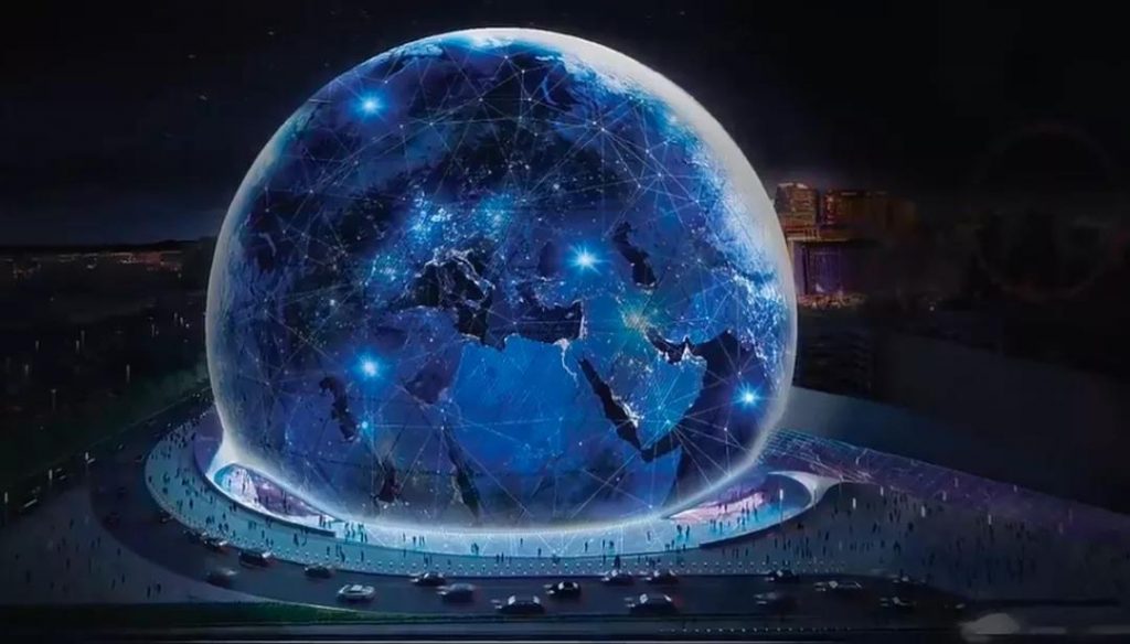 拉斯维加斯巨型球沉浸式体验,地标建筑拉斯维加斯