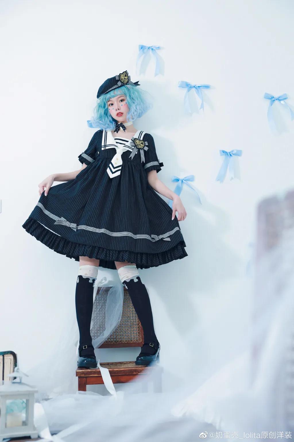 海军风lolita正版,lolita海军风穿搭