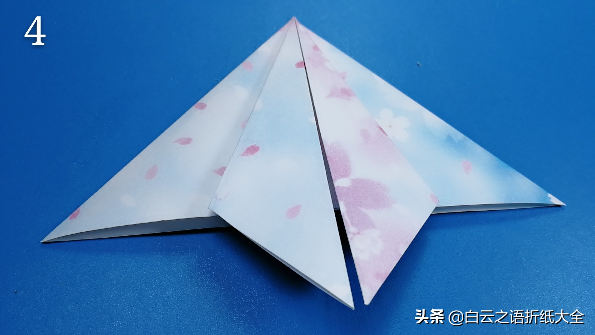 手工折纸雨伞儿童教程,手工折纸雨伞简单又漂亮不用胶水