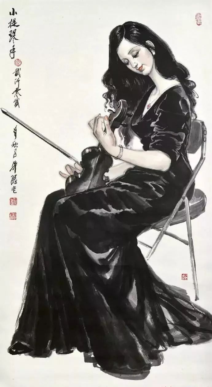 国画小写意人物画作品,姚有多国画写意人物画