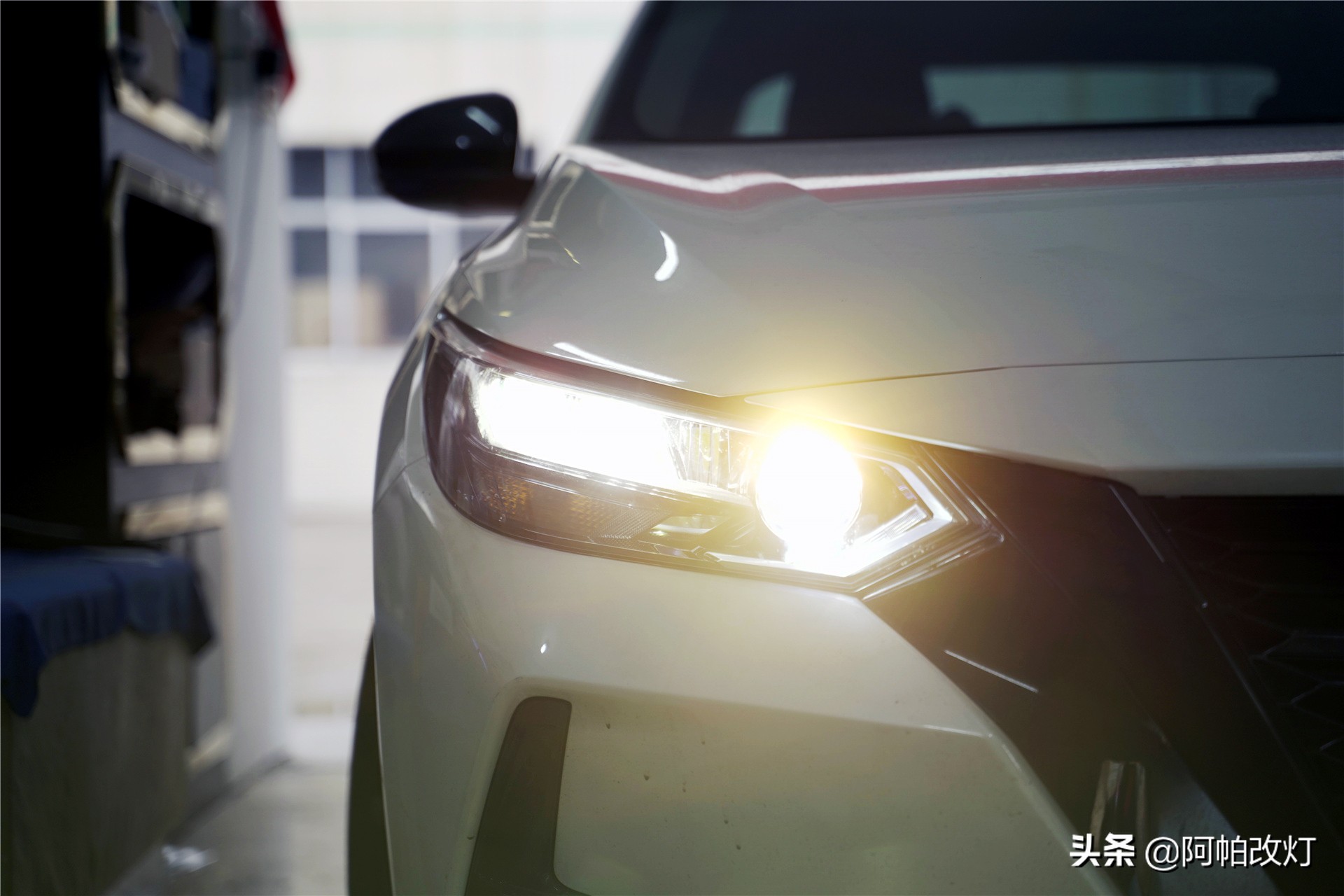 21款轩逸改灯,2020款轩逸卤素远光灯改led灯