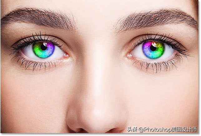 ps怎么制作美瞳花纹,ps如何改美瞳颜色