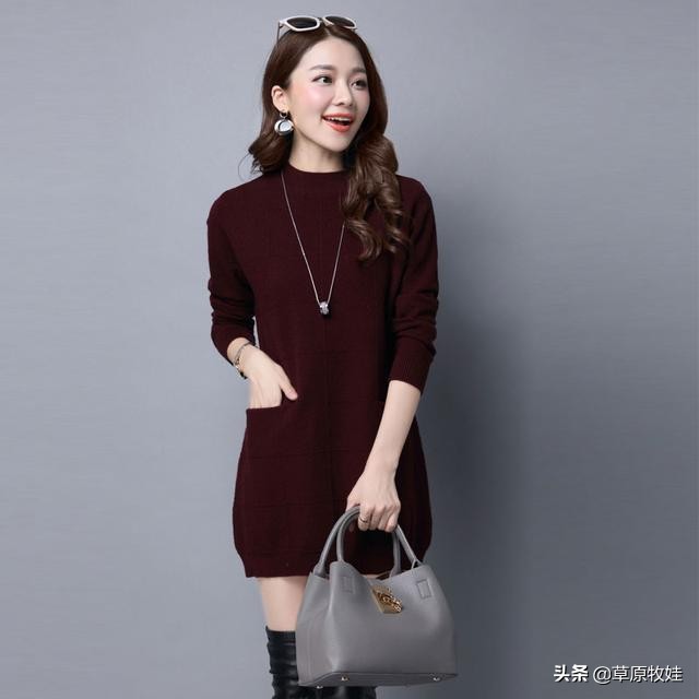 针织毛衣气质,时尚气质针织毛衣超美